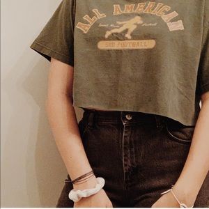 All American Football Cropped Tank